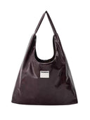 (oleaginous brown)Large Hobo Shoulder Bag-TENERA Velvet Collection - TENERA