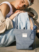 (Denim Blue)Sweetheart Rose Bucket Bag-TENERA Denim Collection - TENERA