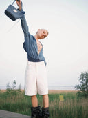 (Denim Blue)Sweetheart Rose Bucket Bag-TENERA Denim Collection - TENERA