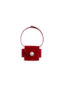 (Velvet Red)Velvet Pearl Earphone Pouch-TENERA Accessories Collection