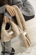 (Bambi Print)Eco Fur Mini Hobo & Scarf Set-TENERA Faux Fur Collection