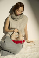 (Bambi Print)Eco Fur Mini Hobo-TENERA Faux Fur Collection