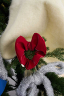 (Velvet Red)Velvet Heart Scrunchie-TENERA Accessories Collection