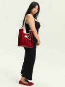 (Rococo Red)Vintage Shoulder Tote-TENERA City Retro Collection - TENERA