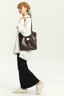 (Wax Brown)Vintage Shoulder Tote-TENERA City Retro Collection - TENERA