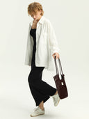 (Wax Brown)Vintage Shoulder Tote-TENERA City Retro Collection - TENERA