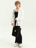 (Wax Brown)Vintage Shoulder Tote-TENERA City Retro Collection - TENERA
