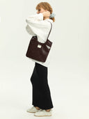 (Wax Brown)Vintage Shoulder Tote-TENERA City Retro Collection - TENERA