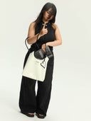 (Cream White)Vintage Shoulder Tote-TENERA City Retro Collection - TENERA