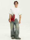 (Rococo Red)Vintage Shoulder Tote-TENERA City Retro Collection