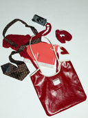 (Rococo Red)Vintage Shoulder Tote-TENERA City Retro Collection - TENERA