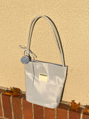 (Mist Blue)Nylon Bucket Rose Bag-TENERA Recycled Nylon - TENERA
