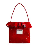 (Pearl Red)Velvet Flower Mini Bucket-TENERA Qixi Limited