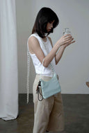 (Green)TENERA Satin Shoulder Bag