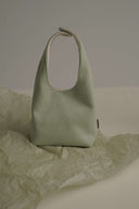 (Mint Green)TENERA Suede Triangle Double-sided Pouch