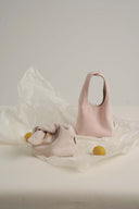 (Petal Pink)TENERA Suede Triangle Double-sided Pouch