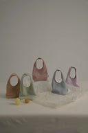 (Mint Green)TENERA Suede Triangle Double-sided Pouch