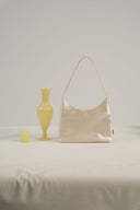 (Pearl White)TENERA Satin Shoulder Bag