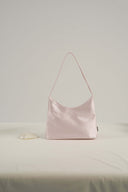 (Pink)TENERA Satin Shoulder Bag