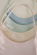 (Blue)TENERA Satin Shoulder Bag