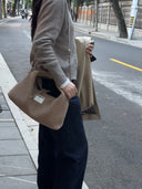 (엘리펀트 그레이) 스몰 호보백 - 테네라 핸드워브 스웨이드 컬렉션