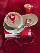(Velvet Red)Velvet Heart Phone Holder-TENERA Accessories Collection