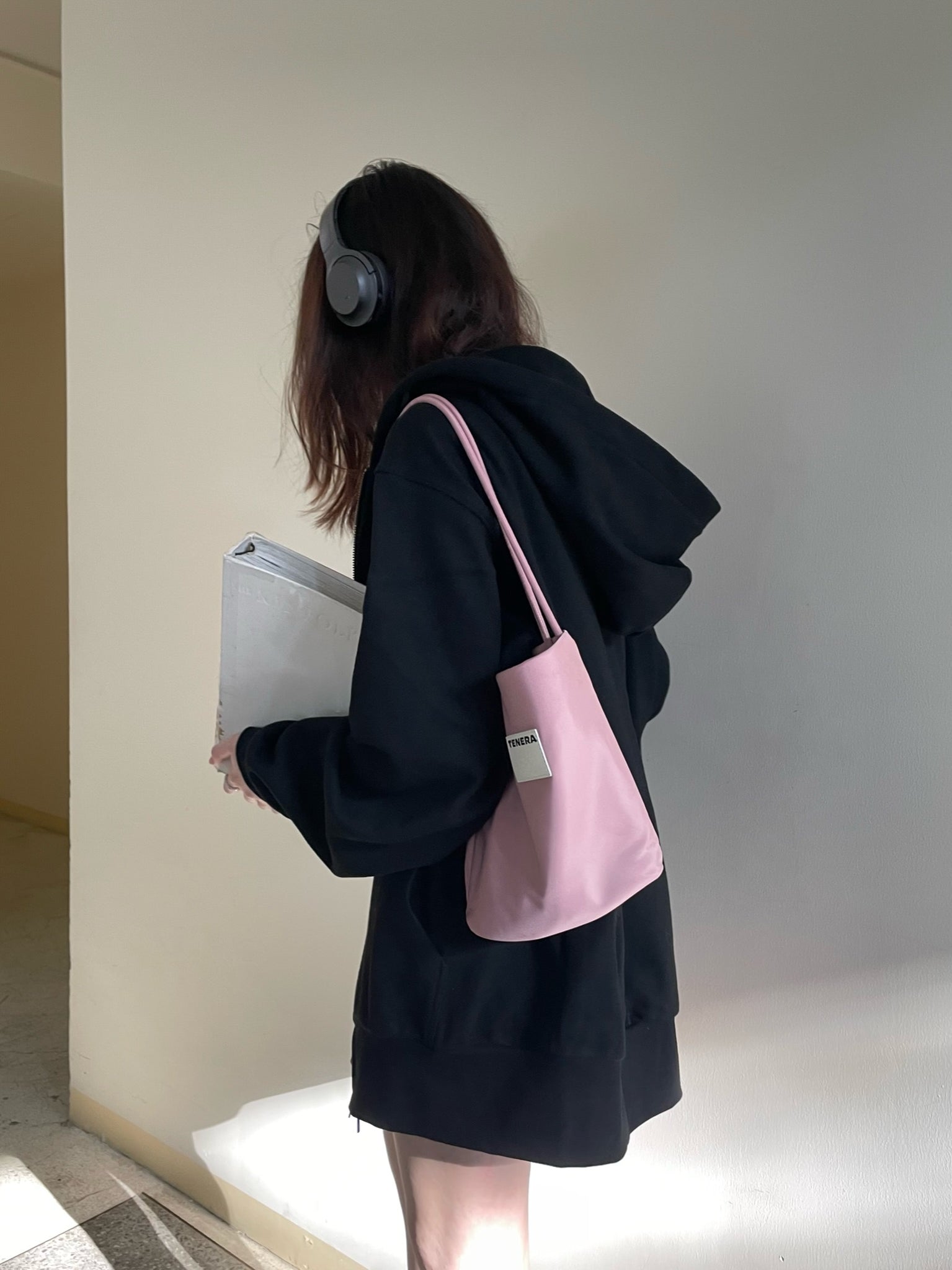 Nylon Bucket Bag - Small Size - Pale Pink