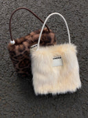 (Silver Fox)Pearl Bag-Faux Fur Collection - TENERA