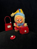 (Velvet Red)Velvet Pearl Earphone Pouch-TENERA Accessories Collection