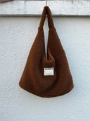 (Chocolate Brown)Hobo Shoulder Bag-TENERA Faux Fur Collection