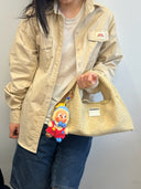 (아몬드 베이지) 스몰 호보백 - 테네라 핸드워브 스웨이드 컬렉션