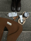 (Chocolate Brown)Hobo Shoulder Bag-TENERA Faux Fur Collection