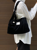 (Black Velvet)HOBO Shoulder Bag-TENERA Velvet Collection - TENERA
