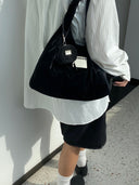 (Black Velvet)HOBO Shoulder Bag-TENERA Velvet Collection - TENERA