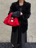 (Red Velvet)Small Tote HOBO Bag - TENERA Velvet Collection - TENERA