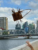 (Brown)Mini Seude Pearl Bucket with Fringe-TENERA Boho Collection