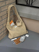 (Almond Beige)Large Hobo Bag-TENERA Handwoven Suede Collection - TENERA