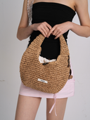 Raffia Hobo Bag