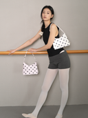 TENERA Still Life series Polka Dot satin mini shoulder bag