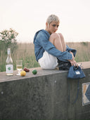 (Denim Blue)Mini Hobo Bag-TENERA Denim Collection - TENERA