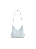 TENERA Ash Blue Still Life Suede Mini Shoulder Bag