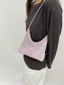 TENERA Purple Still Life Suede Mini Shoulder Bag