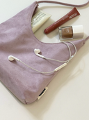 TENERA Purple Still Life Suede Mini Shoulder Bag
