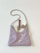 TENERA Purple Still Life Suede Mini Shoulder Bag